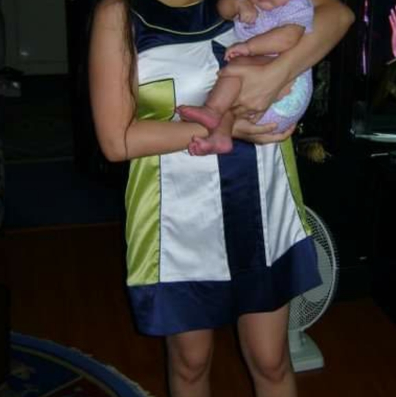 Sexy silky color block dress - Picture 6 of 6